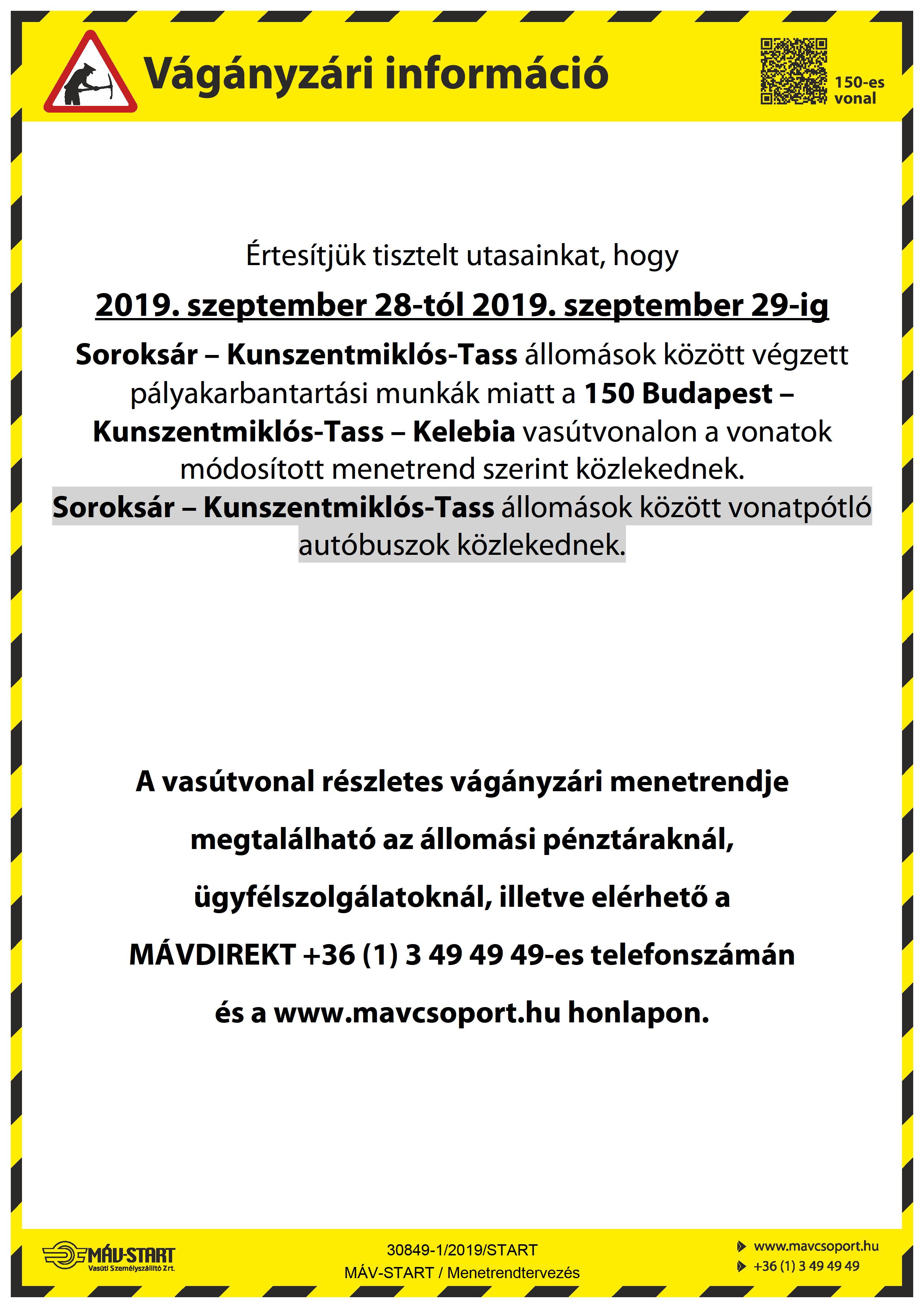 150 Soroksár Kunszentmiklós Tass 0928 0929 0001